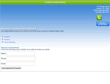 Tablet Screenshot of lifetimefamilydentistry.com